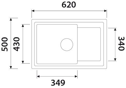 Мойка-Гранит Kaiser KGMK-6250-SB Мойка-Гранит Kaiser KGMK-6250-SB