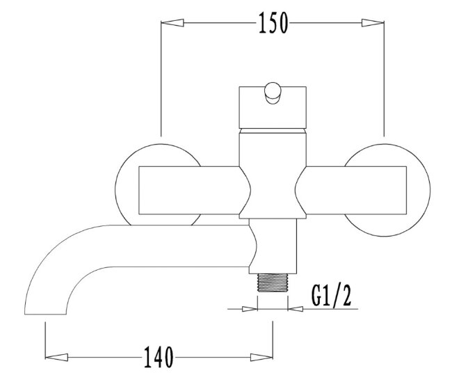Смеситель Kaiser 26055 Merkur для ванны Смеситель Kaiser 26055 Merkur для ванны