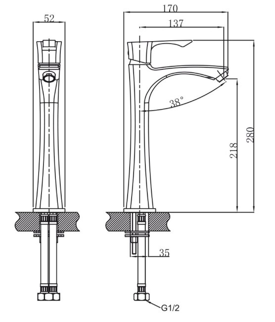 Смеситель Kaiser 51111 Boss для раковины