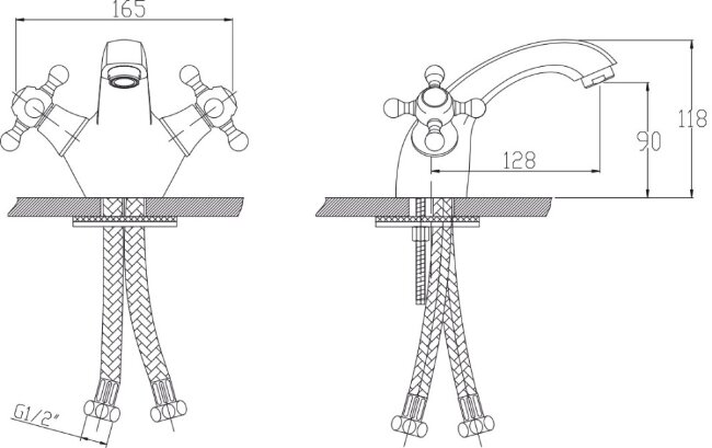 Смеситель Kaiser 52011-1 Grace для раковины Смеситель Kaiser 52011-1 Grace для раковины