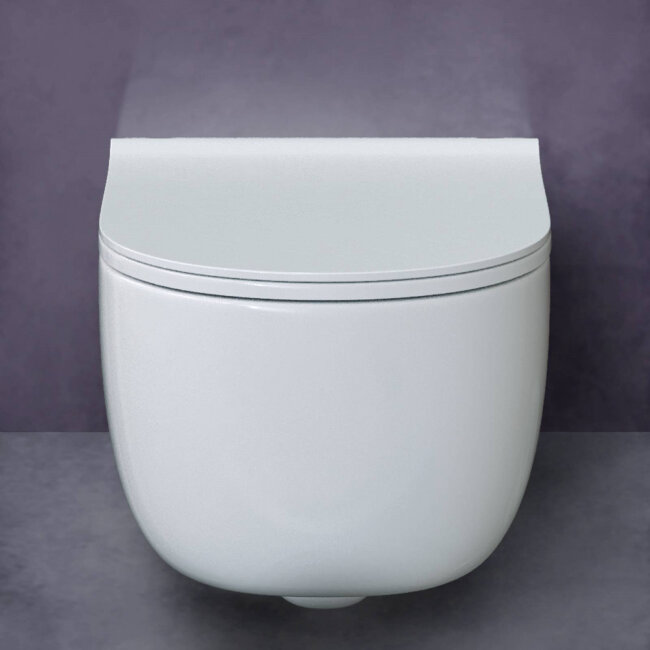 Унитаз подвесной BERGES EGO Rimless 49 см, сиденье дюропласт с микролифтом и быстросъёмом