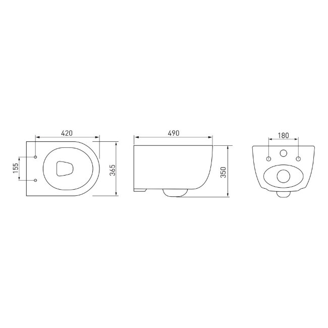 Унитаз подвесной BERGES EGO Rimless 49 см, сиденье дюропласт с микролифтом и быстросъёмом