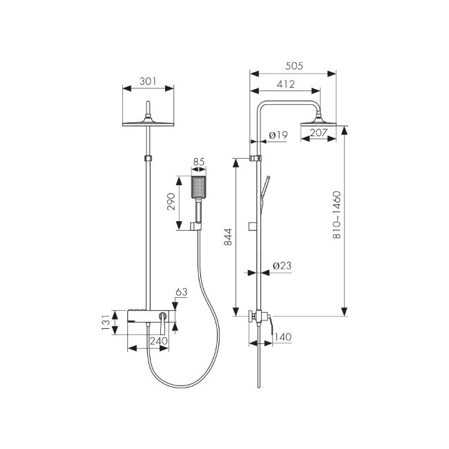 Душевая система Kaiser 09182-2 Strike