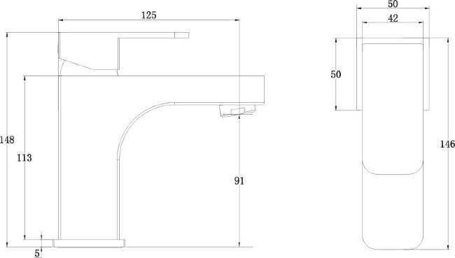 Смеситель Kaiser 34088 Sonat для раковины и биде с гигиеническим душем