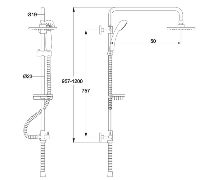 Душевая система Kaiser 2065/2060 Sonat