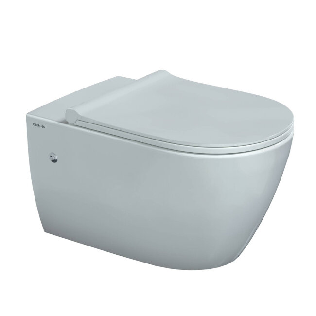 Унитаз подвесной BERGES MASCON Rimless 57 см, сиденье дюропласт с микролифтом и быстросъёмом