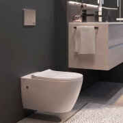 Унитаз подвесной BERGES MASCON Rimless 57 см, сиденье дюропласт с микролифтом и быстросъёмом