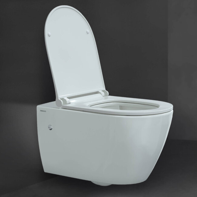 Унитаз подвесной BERGES MASCON Rimless 57 см, сиденье дюропласт с микролифтом и быстросъёмом