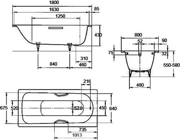 Стальная ванна Kaldewei Advantage Saniform Plus 180x80 mod. 375-1 с покрытием Easy-Clean 112800013001 Стальная ванна Kaldewei Advantage Saniform Plus 180x80 mod. 375-1 с покрытием Easy-Clean 112800013001