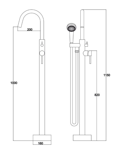 Смеситель Kaiser 26182 Merkur напольный для ванны Смеситель Kaiser 26182 Merkur напольный для ванны
