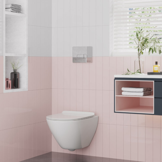 Унитаз подвесной BERGES PUMA Rimless 51 см, сиденье дюропласт с микролифтом и быстросъёмом