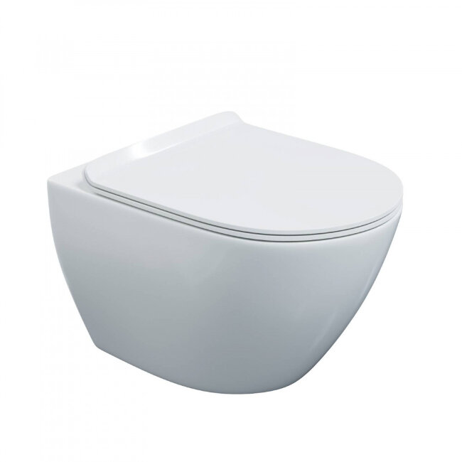 Унитаз подвесной BERGES PUMA Rimless 51 см, сиденье дюропласт с микролифтом и быстросъёмом