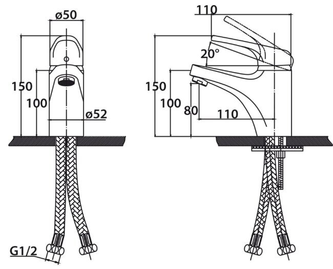 Смеситель Kaiser 55011 County для раковины