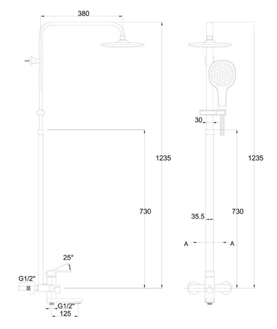 Душевая система Kaiser 33182 Arena