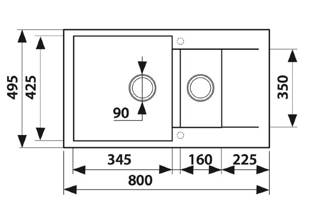 Мойка-Мраморная Kaiser KM2M-5080 G Мойка-Мраморная Kaiser KM2M-5080 G