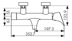 Смеситель Kaiser 71022 Calla для ванны Смеситель Kaiser 71022 Calla для ванны