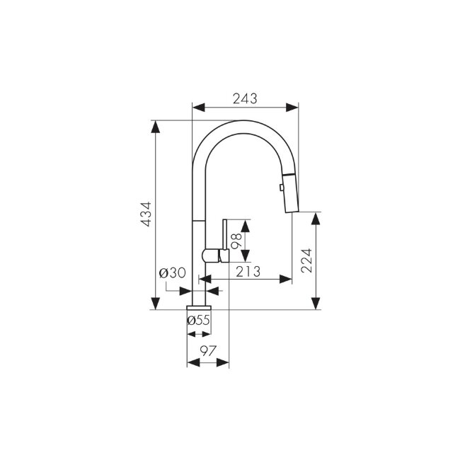Смеситель Kaiser 26466-2 Merkur для кухни Смеситель Kaiser 26466-2 Merkur для кухни
