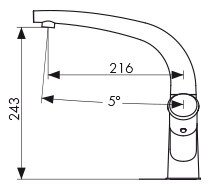 Смеситель Kaiser 71044 Calla для кухни
