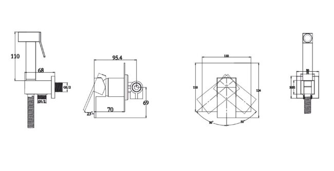 Смеситель Kaiser 34377 Sonat для скрытого монтажа Смеситель Kaiser 34377 Sonat для скрытого монтажа