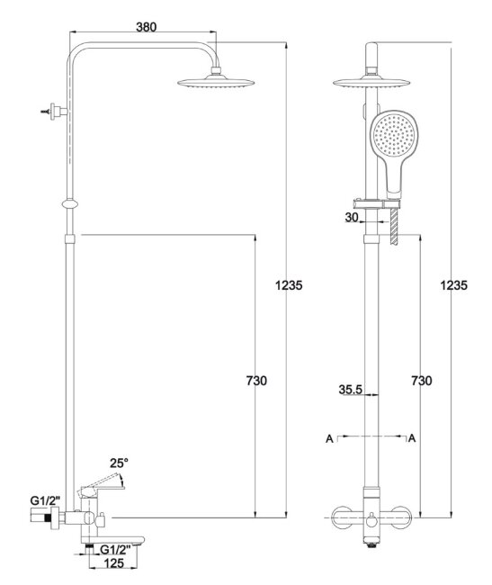 Душевая система Kaiser 36182 Arena