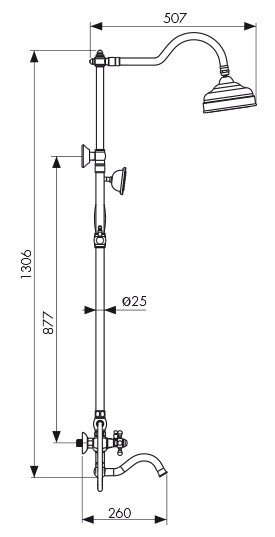 Душевая система Kaiser 44482-1 Carlson Style
