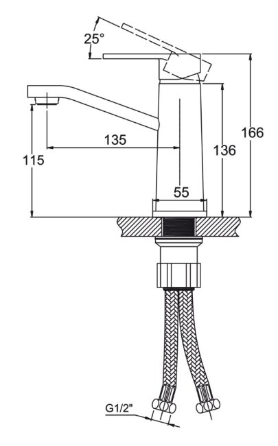 Смеситель Kaiser 34511 Sonat для раковины