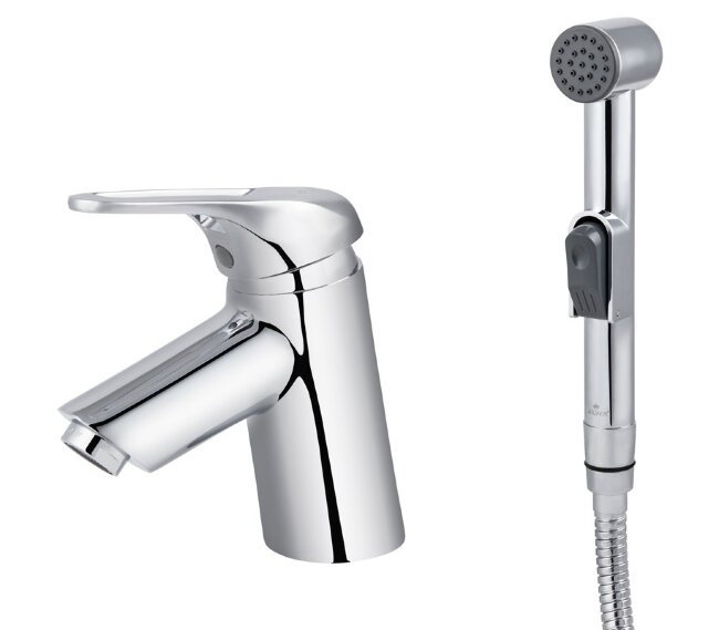Смеситель Kaiser 12088 Douglas для раковины и биде с гигиеническим душем Смеситель Kaiser 12088 Douglas для раковины и биде с гигиеническим душем
