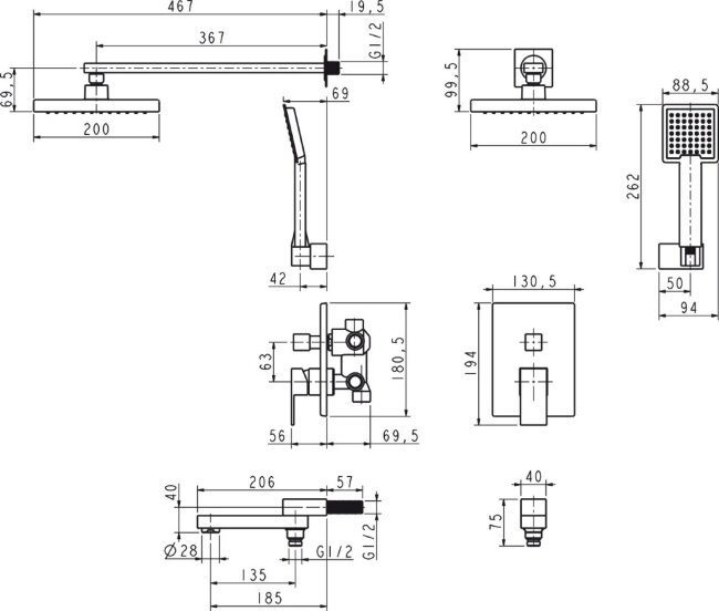 Смеситель Kaiser 34677 Sonat для скрытого монтажа Смеситель Kaiser 34677 Sonat для скрытого монтажа