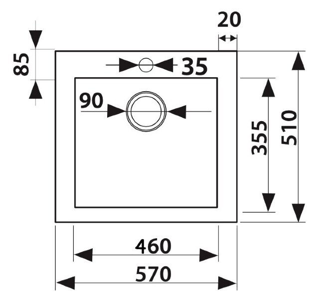 Мойка-Мраморная Kaiser KMM-5056 S Мойка-Мраморная Kaiser KMM-5056 S