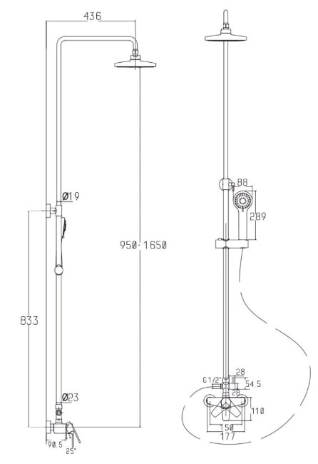 Душевая система Kaiser 68182 Guss