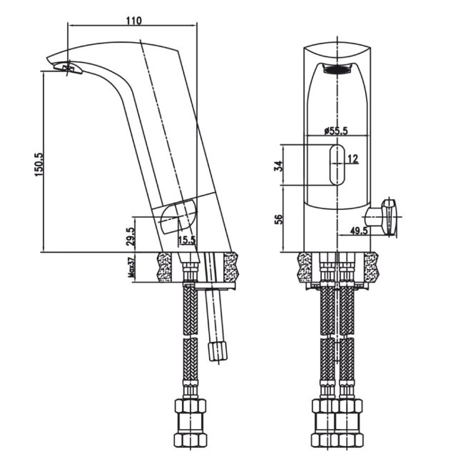 Смеситель Kaiser 38011 Sensor для раковины