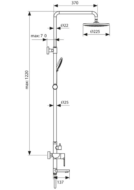 Душевая система Kaiser 74182 Sena