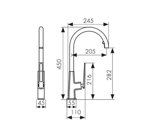 Смеситель Kaiser 27166-2 Merkur для кухни с выдвижным изливом Смеситель Kaiser 27166-2 Merkur для кухни с выдвижным изливом