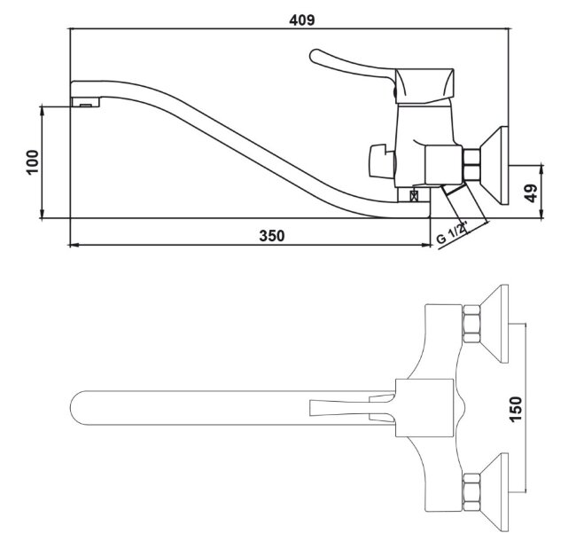 Смеситель Kaiser 29055 Verona Betta для ванны