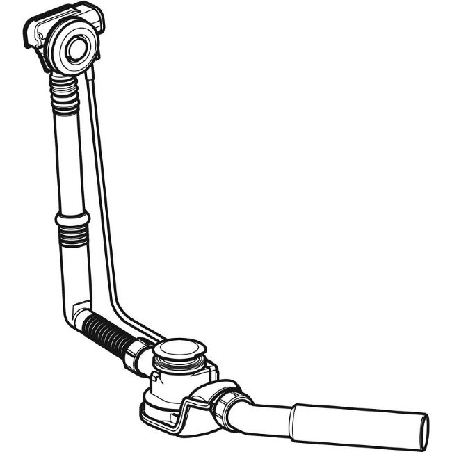 Слив-перелив Geberit для ванны, с системой нажатия PushControl, хром глянцевый, 150.755.21.1