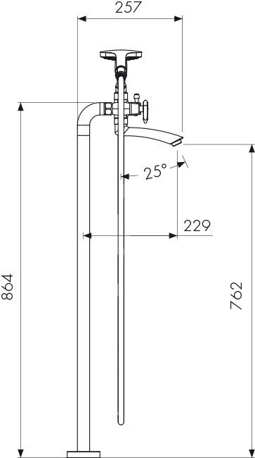 Смеситель Kaiser 57222 Trio для ванны Смеситель Kaiser 57222 Trio для ванны