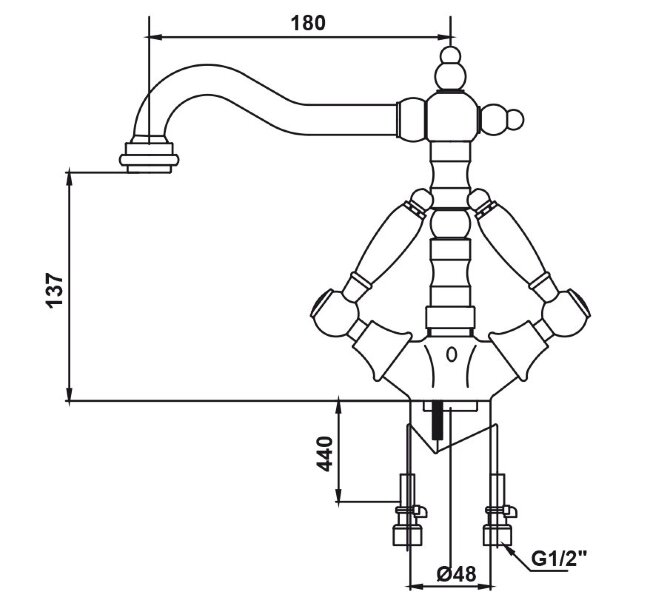 Смеситель Kaiser 31011 Vincent для раковины