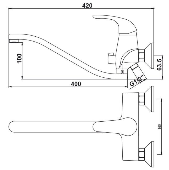 Смеситель Kaiser 15055 Safira для ванны Смеситель Kaiser 15055 Safira для ванны
