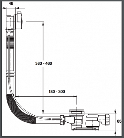 Ультратонкий слив-перелив Jacob Delafon Doble с возможностью регулировки уровня воды, белый E6D015-00 Ультратонкий слив-перелив Jacob Delafon Doble с возможностью регулировки уровня воды, белый E6D015-00