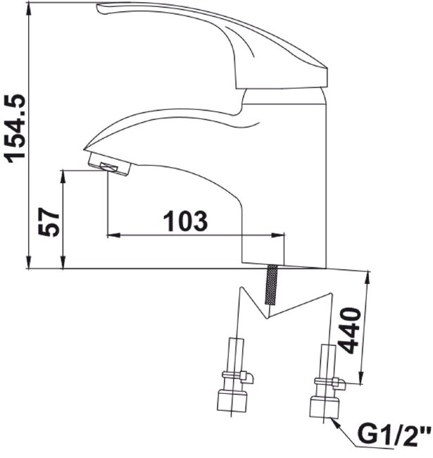 Смеситель Kaiser 16011 Classic для раковины Смеситель Kaiser 16011 Classic для раковины