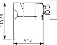 Смеситель Kaiser 59177 Linear для душа Смеситель Kaiser 59177 Linear для душа