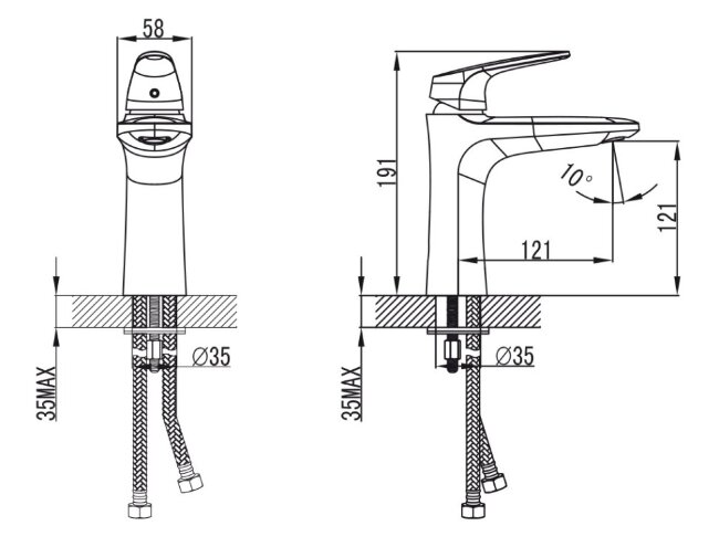 Смеситель Kaiser 18111 Leon для раковины Смеситель Kaiser 18111 Leon для раковины