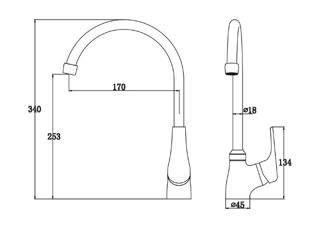 Смеситель Kaiser 00044 Eco для кухни
