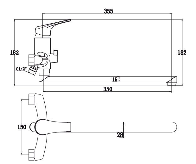 Смеситель Kaiser 00055 Eco для ванны