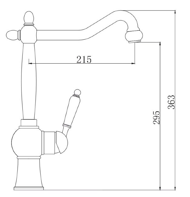 Смеситель Kaiser 61033 Wood для кухни Смеситель Kaiser 61033 Wood для кухни