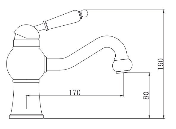 Смеситель Kaiser 61211 Stone для раковины