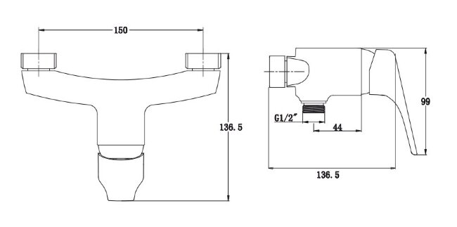 Смеситель Kaiser 00077 Eco для душа