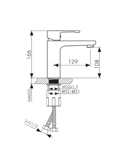 Смеситель Kaiser 01011-2 Elite для раковины