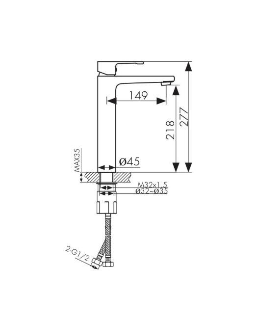Смеситель Kaiser 01111 Elite для раковины