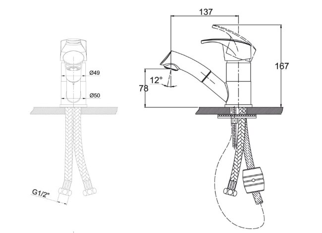 Смеситель Kaiser 19366 Leon для раковины